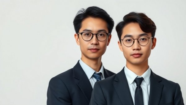 Professional portraits of two individuals in formal attire.