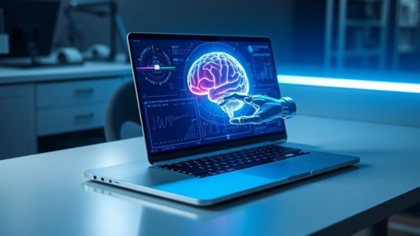 Shadow AI Discovery concept with digital brain and robotic arm overlay.