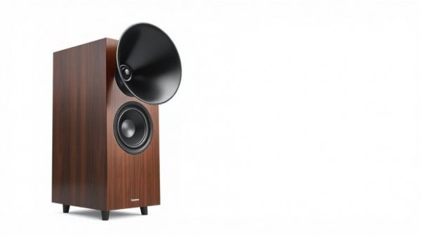 Klipschorn 80th Anniversary Edition speaker with dark wood and horn design