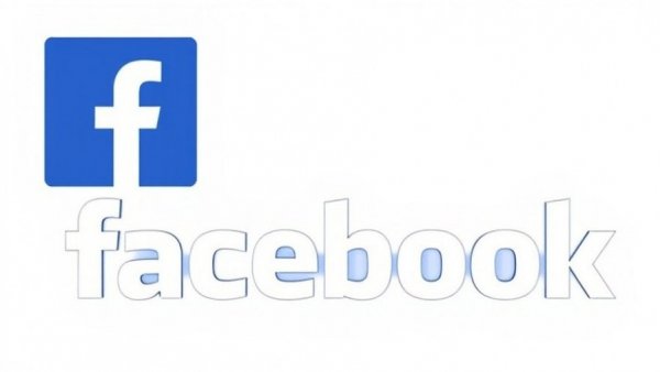 Facebook logo on blue background