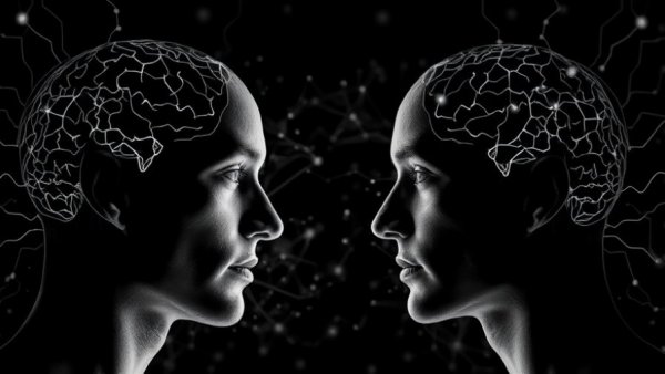 Neural network over human profiles symbolizing AI workflow enhancements