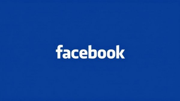 Facebook logo on blue background