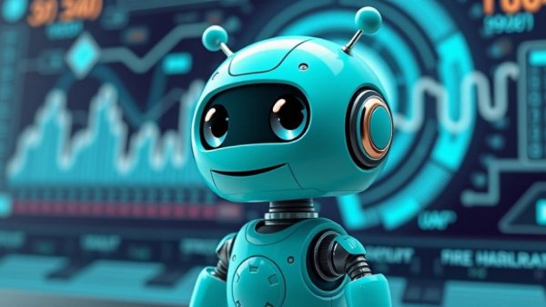 Turquoise robot near digital interface, Chrome 153 browser updates backdrop.