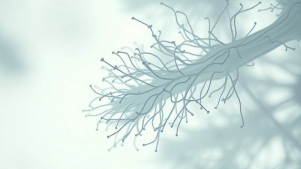 Microscopic image of cyanobacteria showing detailed filaments, 1000x magnification.
