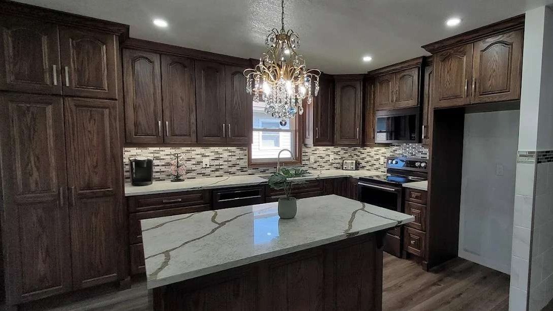 rustic home improvement, satisfied, painting a feature wall, photorealistic, a cozy country house with exposed wooden beams, highly detailed, paint splatter and brushes, shallow depth of field, earthy colors, diffused lighting, shot with a 50mm lens.