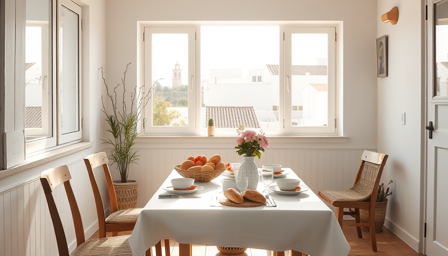 Bright dining area with Greek house renovation decor