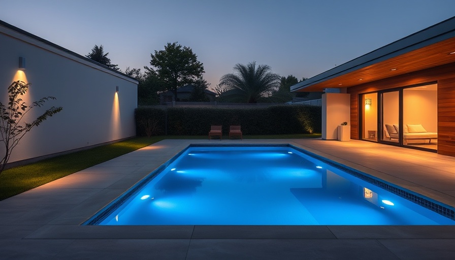 Modern backyard for journaling by the pool