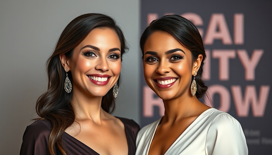 Elegant women in vibrant setting for Wonderful Town photo.