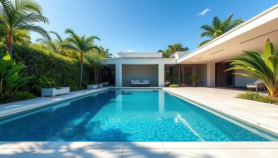 Sleek custom pool design in a modern backyard setting