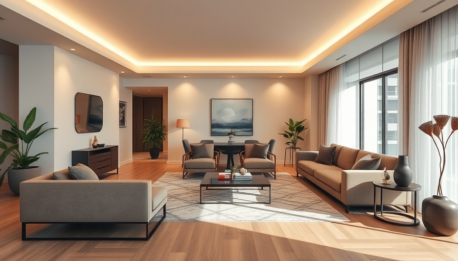 Feng Shui-Inspired Smart Home living room with modern decor.