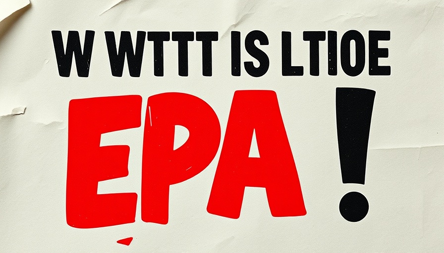 Vivid EPA protest poster, dissent against policy changes, EPA Declaration of Dissent.