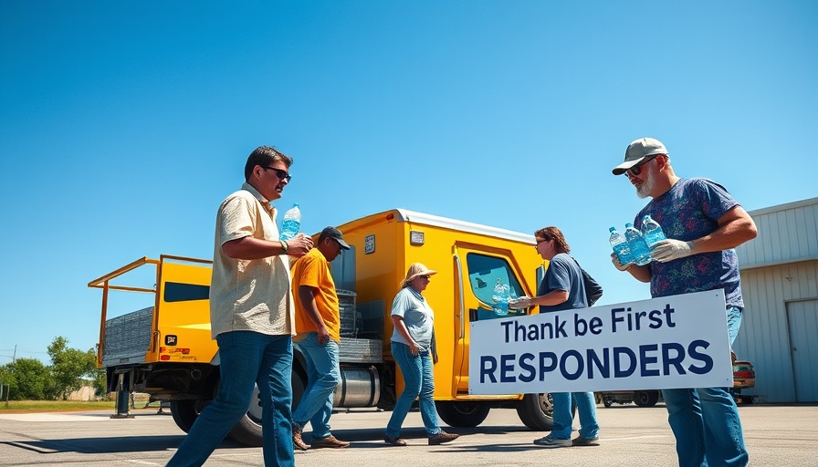Community aiding first responders in FEMA Disaster Mitigation Program setting.