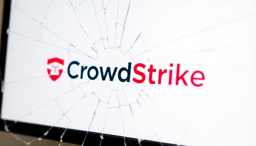 Impact of CrowdStrike outage on hospitals represented by cracked logo on screen.