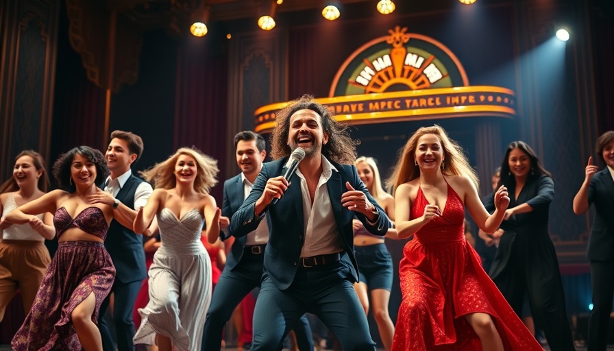 Broadway Musicals of 2025 performers dancing vibrantly on stage.