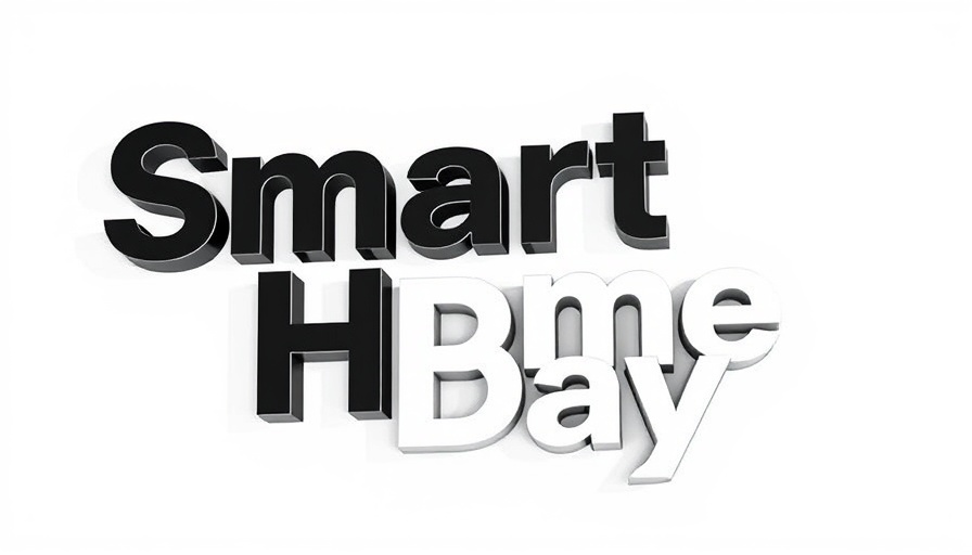 Smart Home Day logo in black and white, 3D design