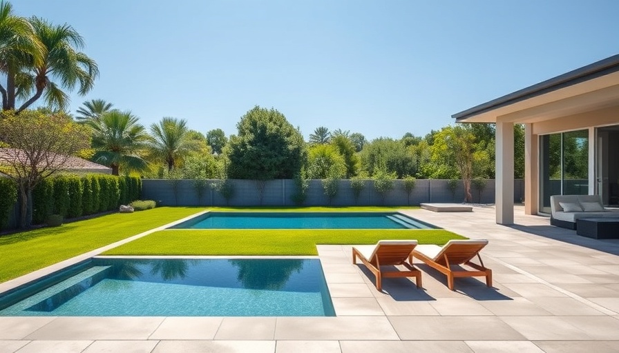 Spacious pool area with loungers and greenery, alternative uses for swimming pools.