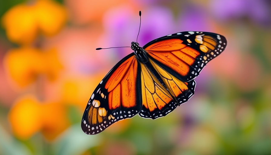 Monarch butterfly perched on flowers, highlighting mass die-off of Western monarch butterflies.