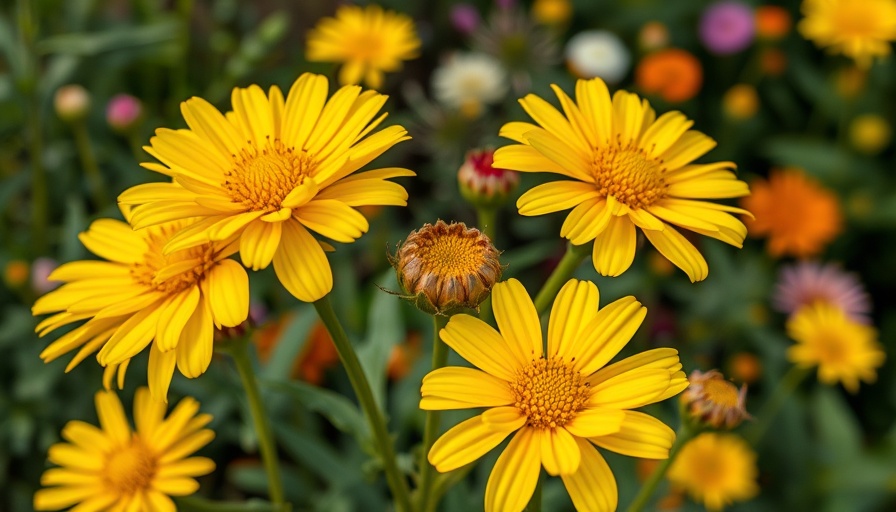 Close-up of yellow flowers illustrating deadheading in a garden
