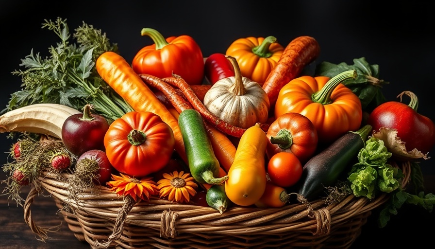 Colorful fall vegetables harvested for planting inspiration.