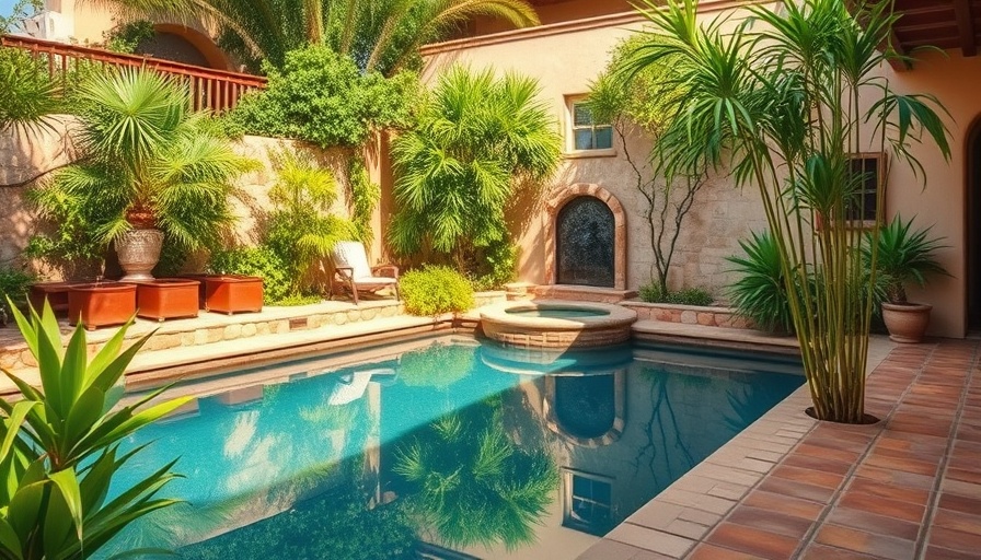 Elegant pool landscaping ideas for Mediterranean-style oasis.