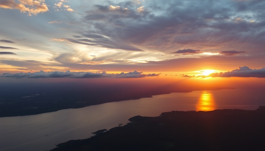 Breathtaking coastal landscape at sunset, SpaceX water pipeline area.