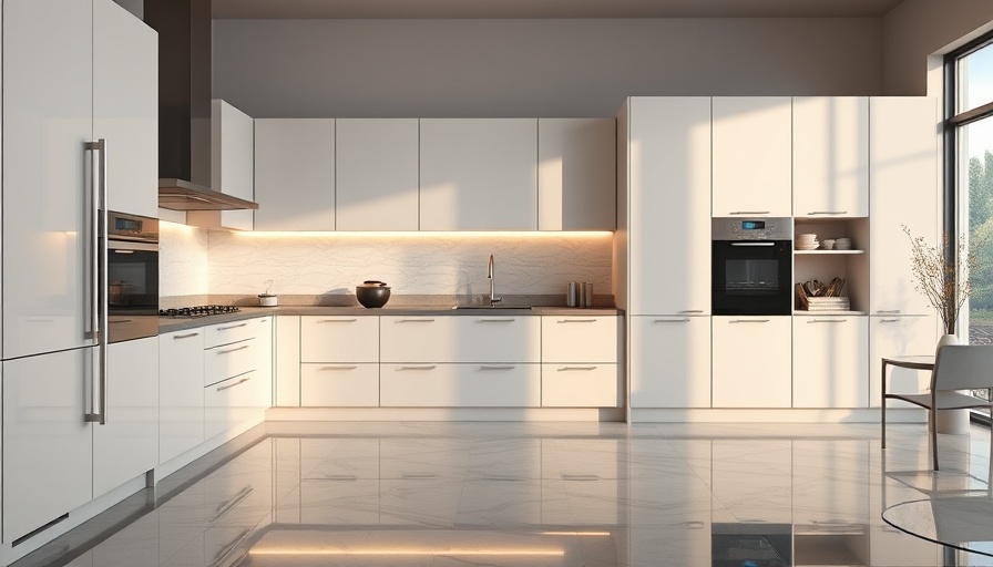 Sleek modern base cabinets in a stylish kitchen