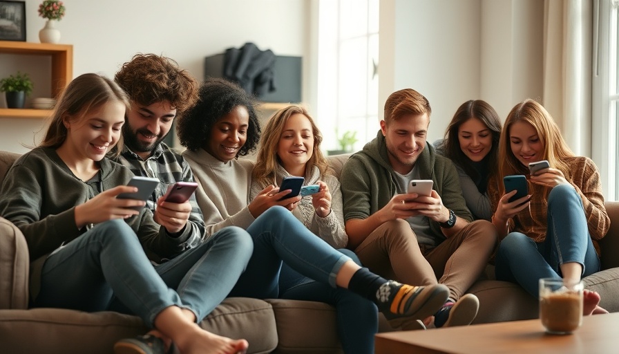 Teens on phones need family digital detox, comfy living room.