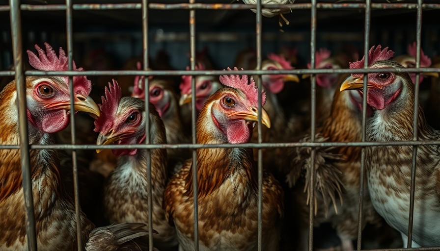 Caged chickens in distress during H5 virus outbreak in Uttar Pradesh.