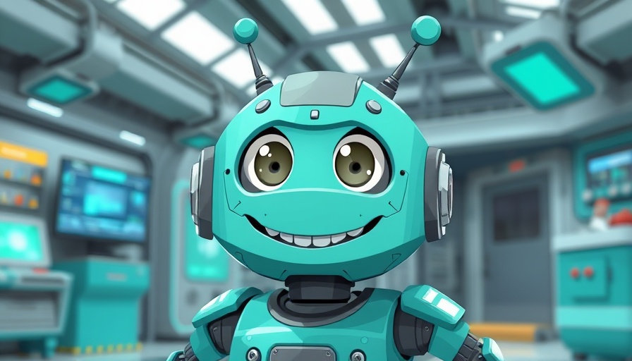 Cartoon robot in futuristic setting illustrating Amazon Astro smart home security.