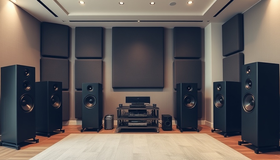 Advanced home audio setup in soundproof room for smart home integration.