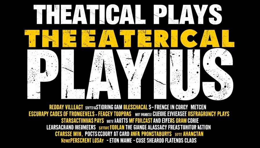 Stratford Festival 2026 play lineup in bold typography.