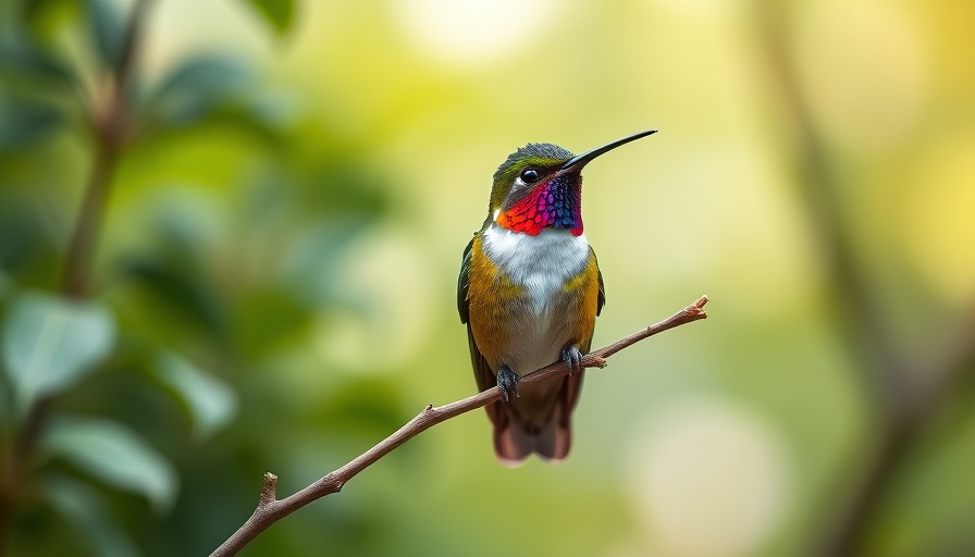 Hummingbird resting during migration in Massachusetts.