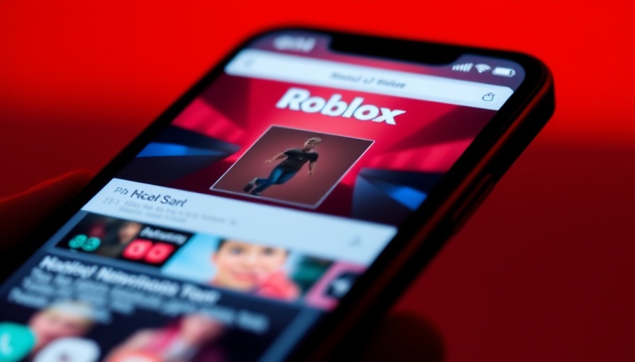 Smartphone displaying Roblox short-form video feed.