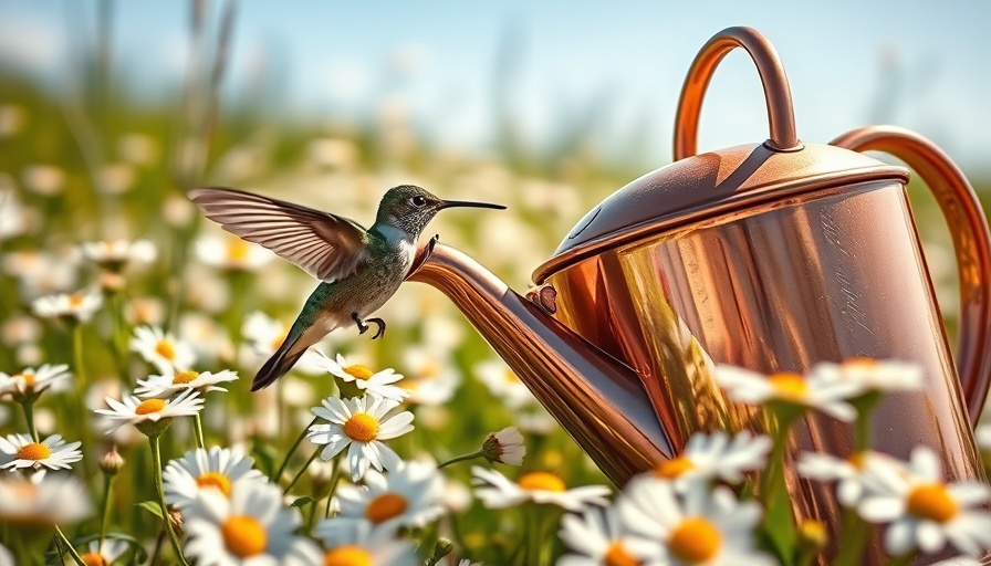 Practical Garden Gifts Under $100: Copper Can and Hummingbird.