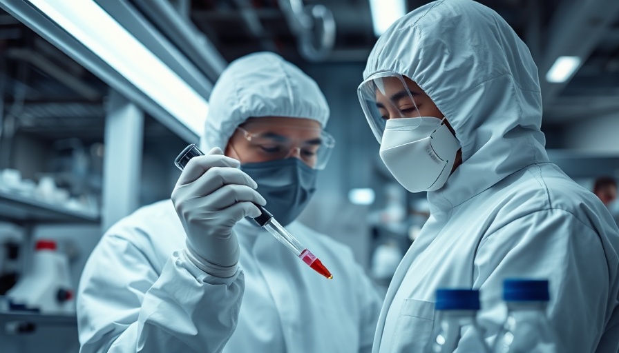 Scientist at Australian Centre for Disease Preparedness in biohazard suit.