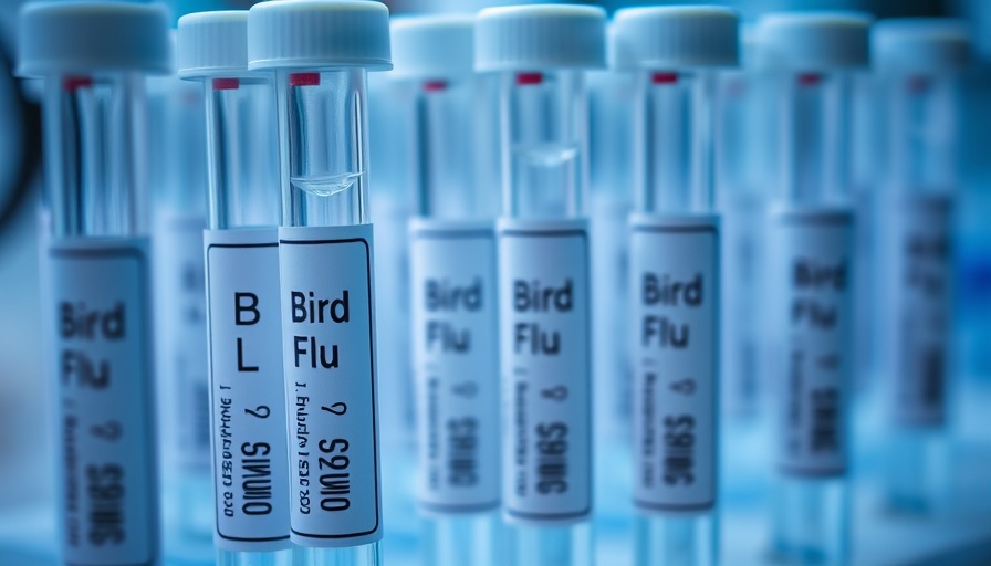 Bird flu positive test tubes in lab, highlighting Poland bird flu outbreak.