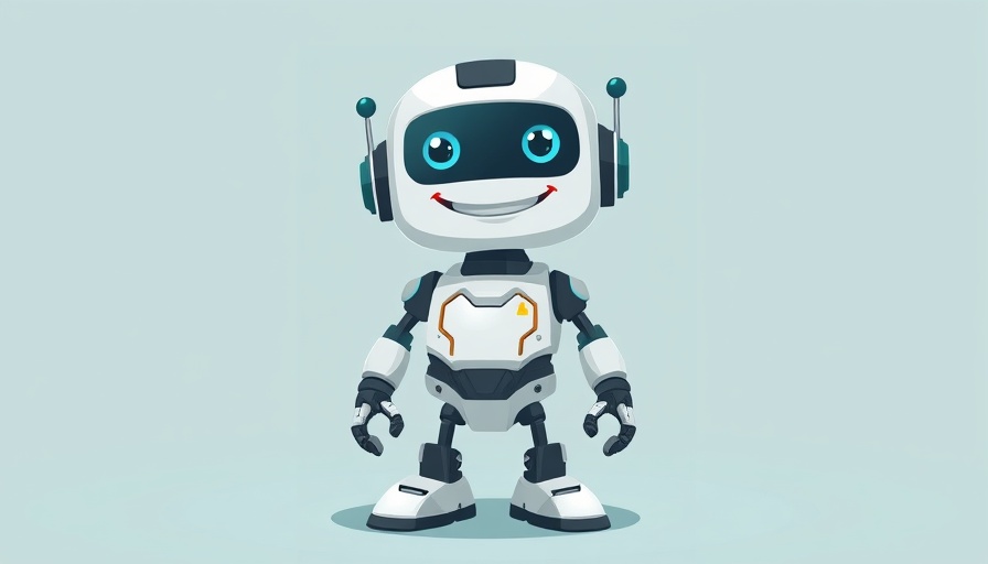 Cartoon robot with teal and gray tones, TCL QM9K TV remote free.