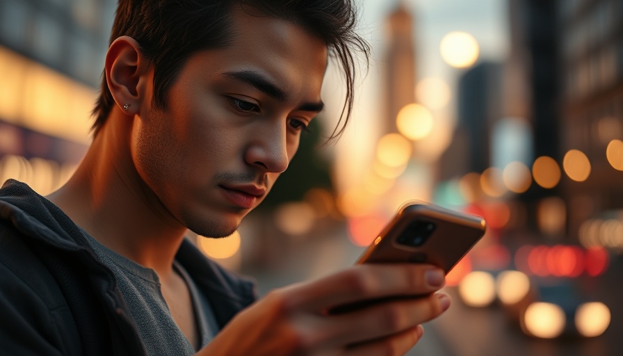1Password Travel Mode use on smartphone in cityscape at dusk.