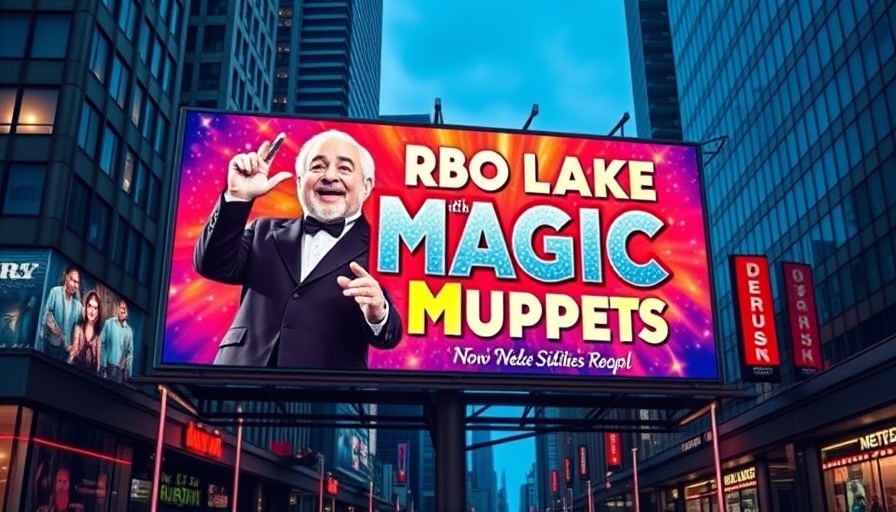 Rob Lake MAGIC billboard featuring The Muppets in an urban setting.