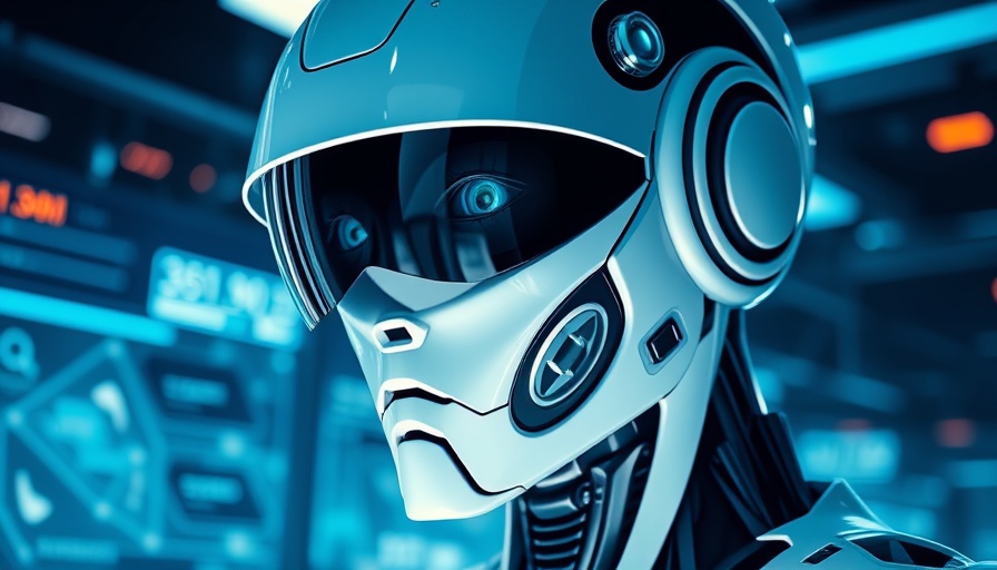 Futuristic robotic design showcasing AI micro-influencer platform.
