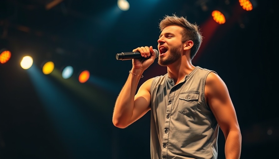 Energetic performer on stage during Wade in the Water Remix.