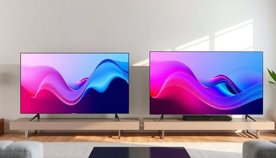 Samsung S85F vs LG B5 OLED TV comparison in living room.