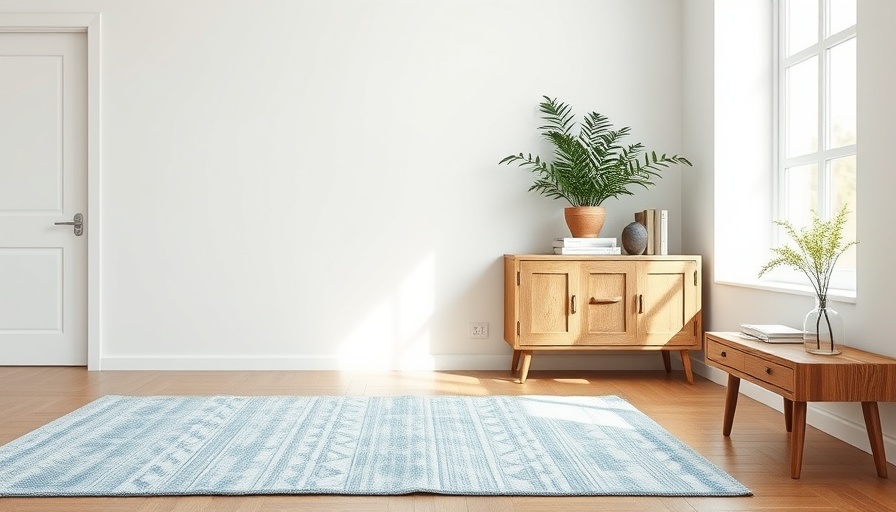 Light blue Ruggable washable rug in cozy interior