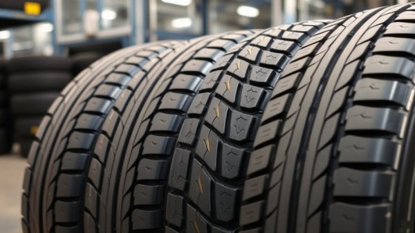Close-up of car tires in industrial setting; Toyo tire recall.