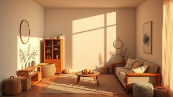 Minimalist fall decor adds simple pleasures to a cozy room.