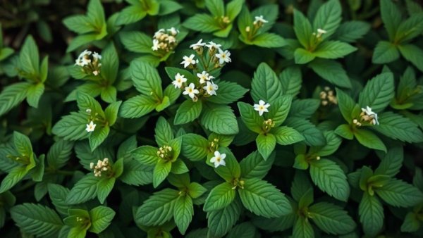 Mugwort plant with white flowers, ideal for cooking and herbal use.