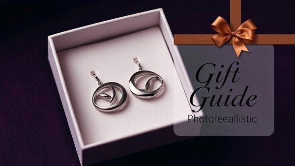 Minimalist Gift Guide 2025 with sleek jewelry and gift ribbon.