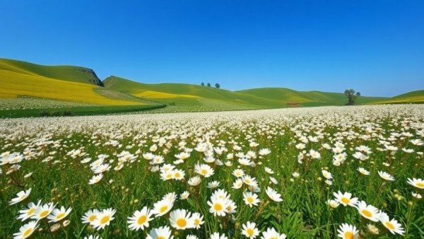 Waylands Wildflower Reserve Darling, field of white wildflowers