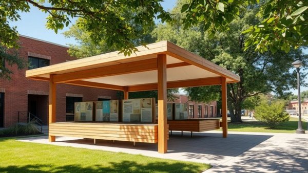 Innovative cooling structure outside brick building for sustainable cooling solutions.