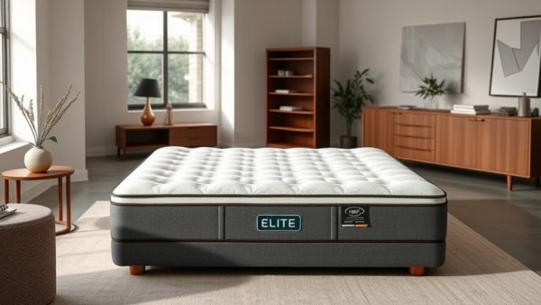 Bear Mattresses Review: Elite Hybrid mattress in showroom setting.